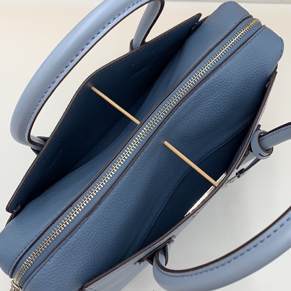 MICHAEL KORS Mercer Md Top Zip Color-Block Belted Satchel Crossbody Purse MK - Picture 11 of 15